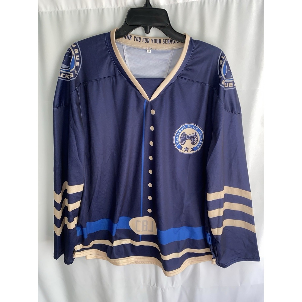 Columbus Blue Jackets Hockey Jersey Medium NHL Military Appreciation Cannon 2026